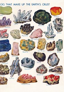 Eksempler på de forskellige sten, der udgør jordskorpen, 1935 af Unbekannt