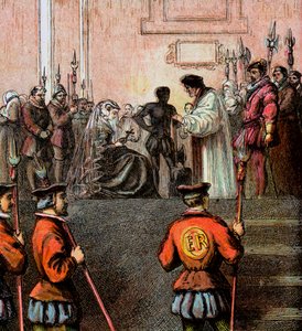 Henrettelse af Mary, Queen Of Scots, 1587, c1850 af Unbekannt