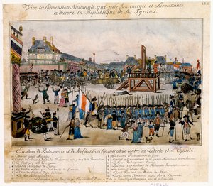 Henrettelse af Robespierre og hans medskyldige, 1794 af Unbekannt