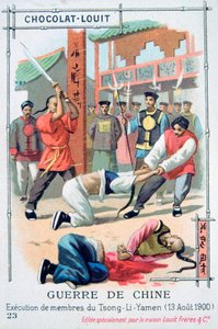 Henrettelse af medlemmer af Tsong-Li-Yamen, Kina, Boxer Rebellion, 13. august 1900 af Unbekannt