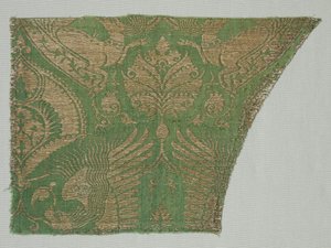 Eksotisk guldmønstret silke, 1360-1400. af Unbekannt