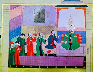 Ezekiel profeterede til Israels ældste, mens han var fanget i Babylon, ca. 600 f.Kr. 1500-tallet. af Unbekannt