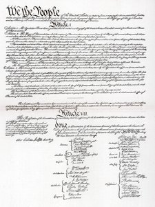 Faksimile af præamblen og forfatningen for Amerikas Forenede Stater, 1901 af Unbekannt