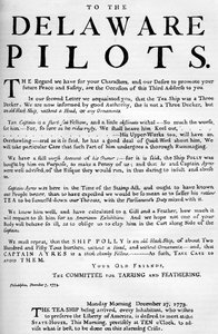 Faksimile af proklamationen om teskibet, 1773 c1880 af Unbekannt