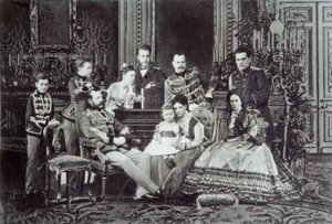 Familieportræt af zar Alexander II af Rusland, 1860