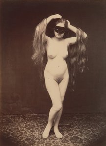 [Nøgen kvinde med maske], ca. 1870.