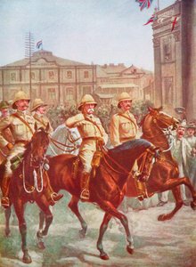 Feltmarskal Roberts aflaster belejringen af Kimberley, Boer War, Sydafrika, 1900 af Unbekannt