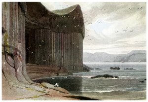 Fingals Cave, Staffa, Ydre Hebrider, Skotland. 1814 1956 af Unbekannt