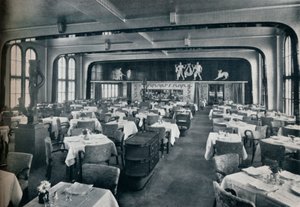 First Class Dining Saloon ombord på Victoria, 1931 af Unbekannt