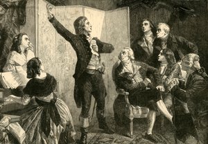 First Singing of the Marseillaise af Rouget De Lisle, 1792, 1890. af Unbekannt