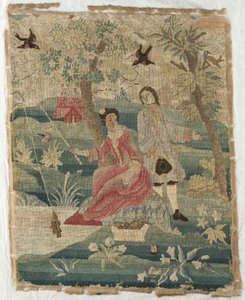 Fishing Lady, 1700-tallet. af Unbekannt