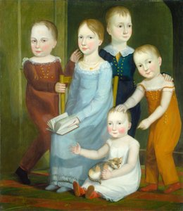 Fem børn af Budd-familien, ca. 1818. af Unbekannt