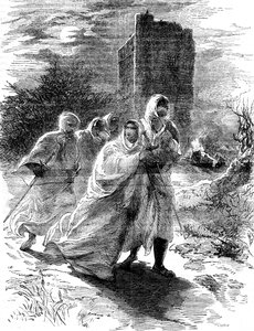 Flight of Matilda fra Oxford, 1142 af Unbekannt