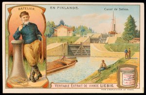 Sluseflyvning på Saima-kanalen, Finland, c1900 af Unbekannt