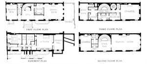 Plantegninger, fru WK Vanderbilts hus, New York City, 1924 af Unbekannt