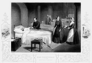 Florence Nightingale på hospitalet i Scutari, c1860 af Unbekannt