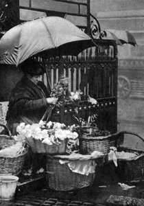 Blomstersælger, Piccadilly Circus, London, 1926-1927 af Unbekannt