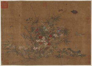 Blomster og insekter, Ming-dynastiet, 1400-tallet. af Unbekannt