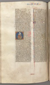 Fol. 249v, Song of Songs, historisk initial O, Jomfruen og Barnet, ca. 1275-1300. af Unbekannt
