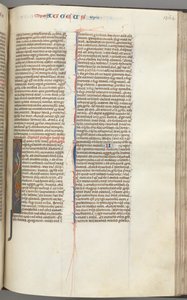 Fol. 364r, Haggai, historisk initial I, Haggai med en rulle stående på en hybrid, ca. 1275-1300. af Unbekannt
