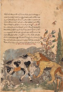 Folio fra en Kalila wa Dimna, 1700-tallet. af Unbekannt