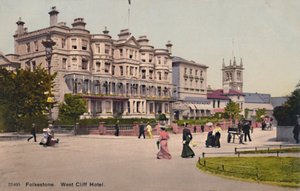 Folkesten. West Cliff Hotel, slutningen af det 19.-begyndelsen af det 20. århundrede af Unbekannt