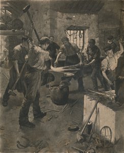Forging the Anchor, 1892. af Unbekannt