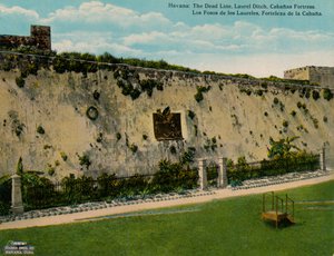 Foso de los Laureles og La Cabana-fæstningen, Havana, Cuba, c1920 af Unbekannt