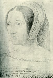 Françoise de Foix, grevinde af Châteaubriant, begyndelsen af ​​det 16. århundrede, 1907. af Unbekannt