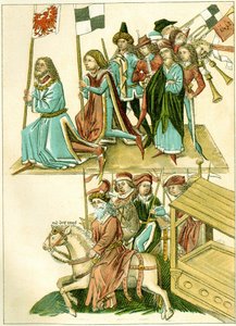 Frederik I modtager Brandenburg kopi af en illustration fra Richentals illustrerede krønike, ca. 1440 af Unbekannt