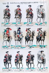 Fransk hær, beredne musketerer, 1700-tallet 1800-tallet af Unbekannt