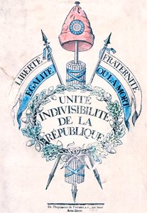 Franske revolution 1789: Republikkens allegoriske emblem af Unbekannt
