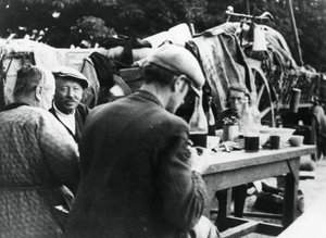 Franske og belgiske flygtninge, Rambouillet, Frankrig, 16. juli 1940 af Unbekannt