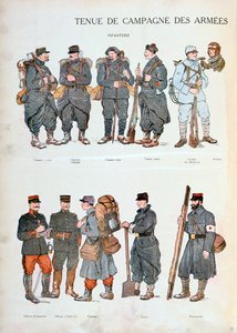Franske hæruniformer, Første Verdenskrig, 1914 af Unbekannt