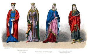 Fransk kostume: Capetian, Carlovingian, 1882 af Unbekannt