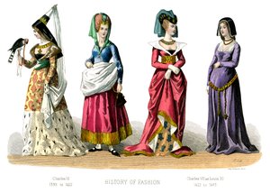 Fransk kostume: Charles VI, Charles VII, Louis XI, 1882 af Unbekannt