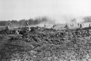 Fransk modangreb mellem Somme og floden Oise, Picardie, Frankrig, 1918 af Unbekannt
