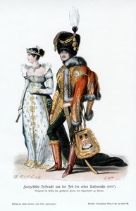Fransk hofdragt fra det første imperiums tid, 1807 af Unbekannt