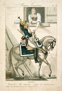 Fransk dragon fra Napoleonskrigene, begyndelsen af det 19. århundrede af Unbekannt