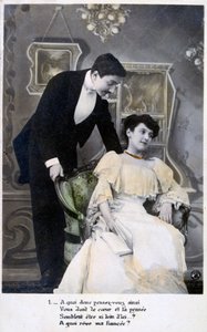 Fransk romantisk postkort, c1900 af Unbekannt