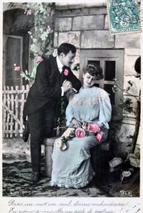 Fransk romantisk postkort, c1900 af Unbekannt