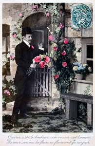 Fransk romantisk postkort, c1900 af Unbekannt