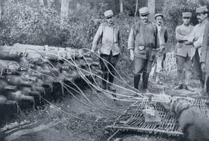 Franske soldater med gasflasker, Første Verdenskrig, 1915 af Unbekannt