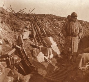 Frontlinje, Vauquois, Nordfrankrig, c1914-c1918 af Unbekannt