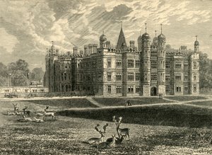 Forsiden af Burghley House, 1898. af Unbekannt