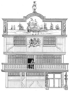 Forsiden af det gamle East India House, London, 1894 af Unbekannt