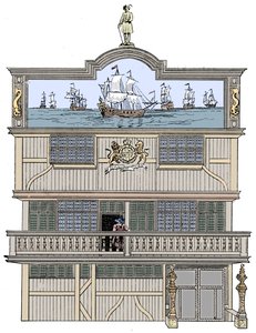 Forsiden af det gamle East India House, London, 1894 af Unbekannt