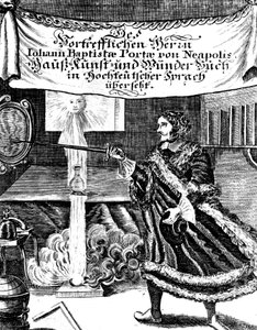 Frontispice af Magia Naturalis af Johannes Baptista della Porta, 1715 af Unbekannt