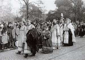Begravelse af tsarina Maria Feodorovna af Rusland, Roskilde, Danmark, 19. oktober 1928 af Unbekannt