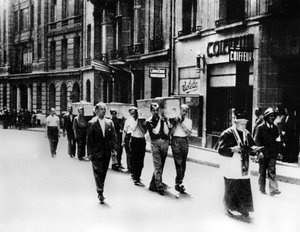 Begravelsesoptog for medlemmer af den franske modstandsbevægelse, Paris, 1944 af Unbekannt